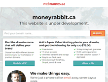 Tablet Screenshot of moneyrabbit.ca